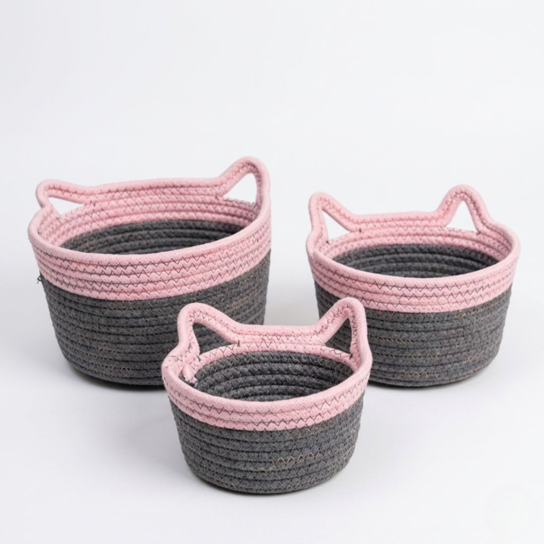 Eco-Friendly Cotton Baskets for Stylish Organizer